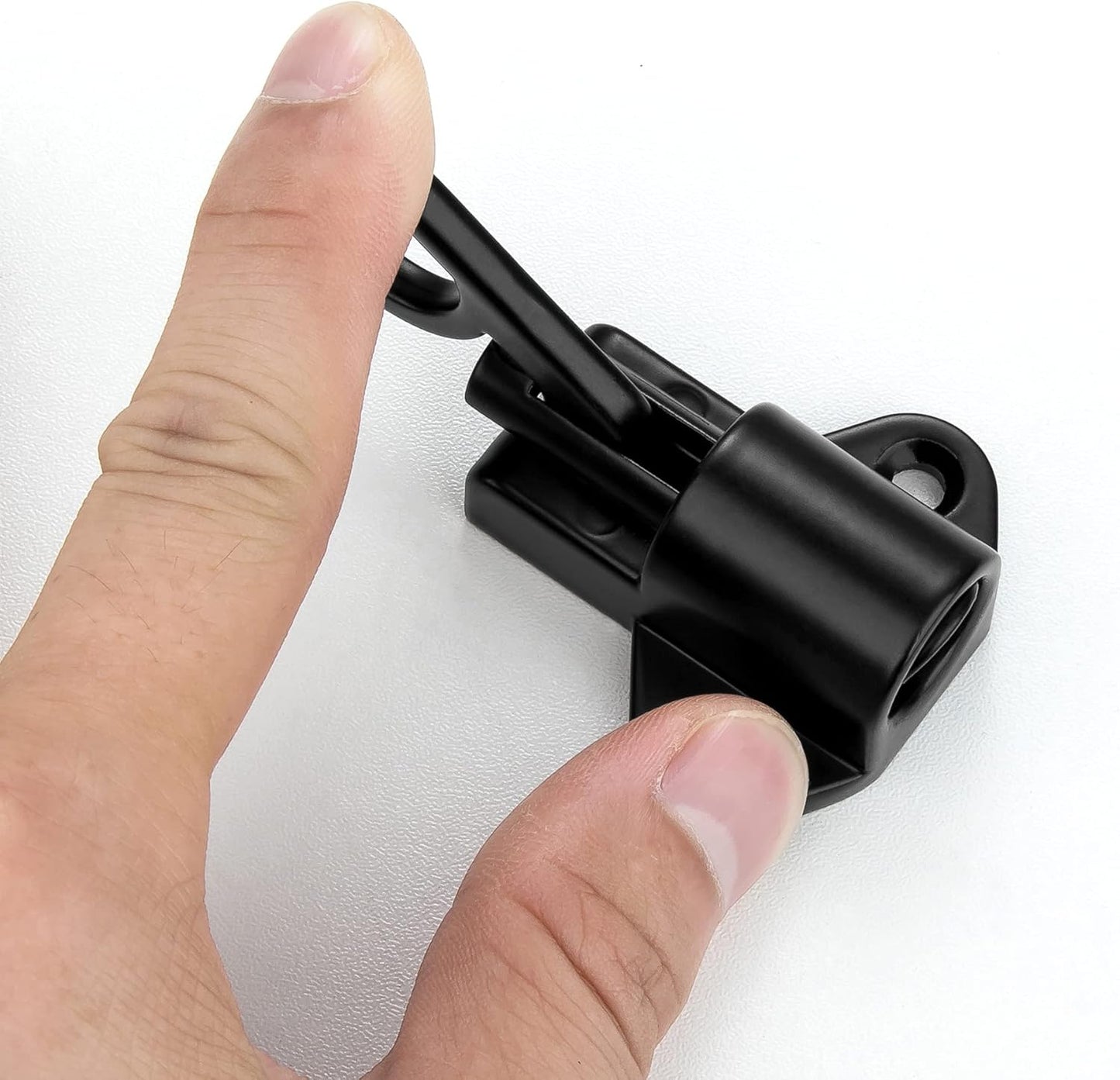 2 Packs Self-Closing Latches，Black Spring Door Lock，Resilient Bolt Latch Aluminum Alloy Safety Automatic Spring Barrel Door Lock with Screws,Used for Wooden Door,Wooden Window and Cabinet etc