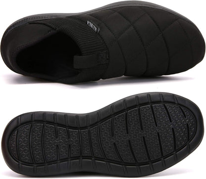 KUBUA Slippers for Men and Womens Indoor House Shoes Plush Slip on Outdoor Garden Loafers