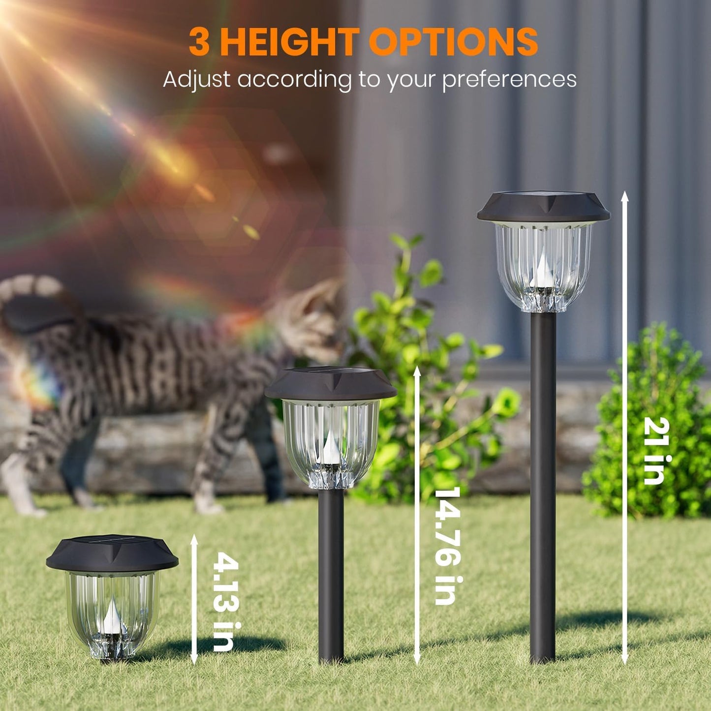 AOSEA 4 Pack Solar Pathway Lights Outdoor Waterproof - Auto RGB Color Changing Solar Lights for Outside, IP65 Rated, 12H Bright Landscape Lighting, Durable Plastic - Perfect for Garden & Walkway