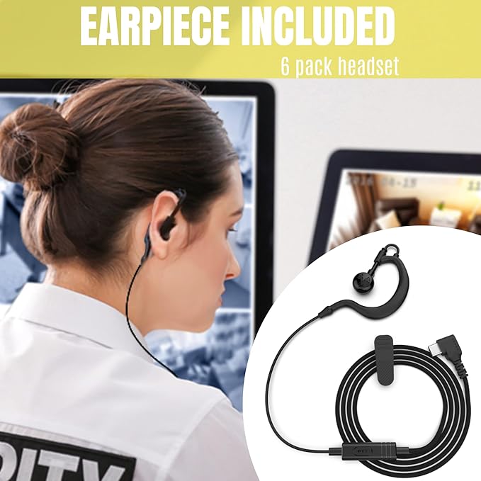 KETELESE T3F Walkie Talkies 6 Pack for Adults, IP67 Waterproof 2 Way Radios Rechargable, with Earpiece and Mic, Shock Resistant, Dual PTT, One Key Group Call, VOX, NOAA&Wheather Alert, Black/Yellow