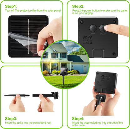 Brightever Outdoor Solar String Lights Waterproof, 6-Pack Total 240FT 600 LED Solar Powered Fairy Light with 8 Lighting Modes, Solar Twinkle Lights for Patio, Garden, Party, Wedding (Warm White)