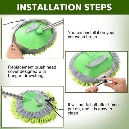 Layhit 5 Pcs Car Wash Mitt Set, Brush Not Included, Microfiber Mitt Cleaning Car Truck Washing Tools Kit RV Pickup Chenille Scratch Replacement(Multicolor)