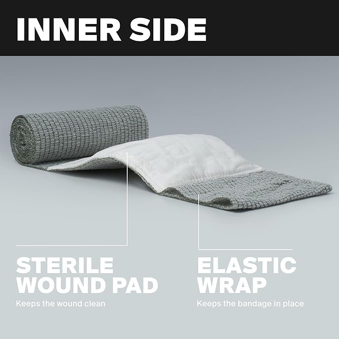 Israeli Pressure Bandage 6 Inch - Emergency Bandage - Pressure Dressing for Wounds - Trauma Dressing - Sterile Vacuum-Sealed Packaging - 1 Pack