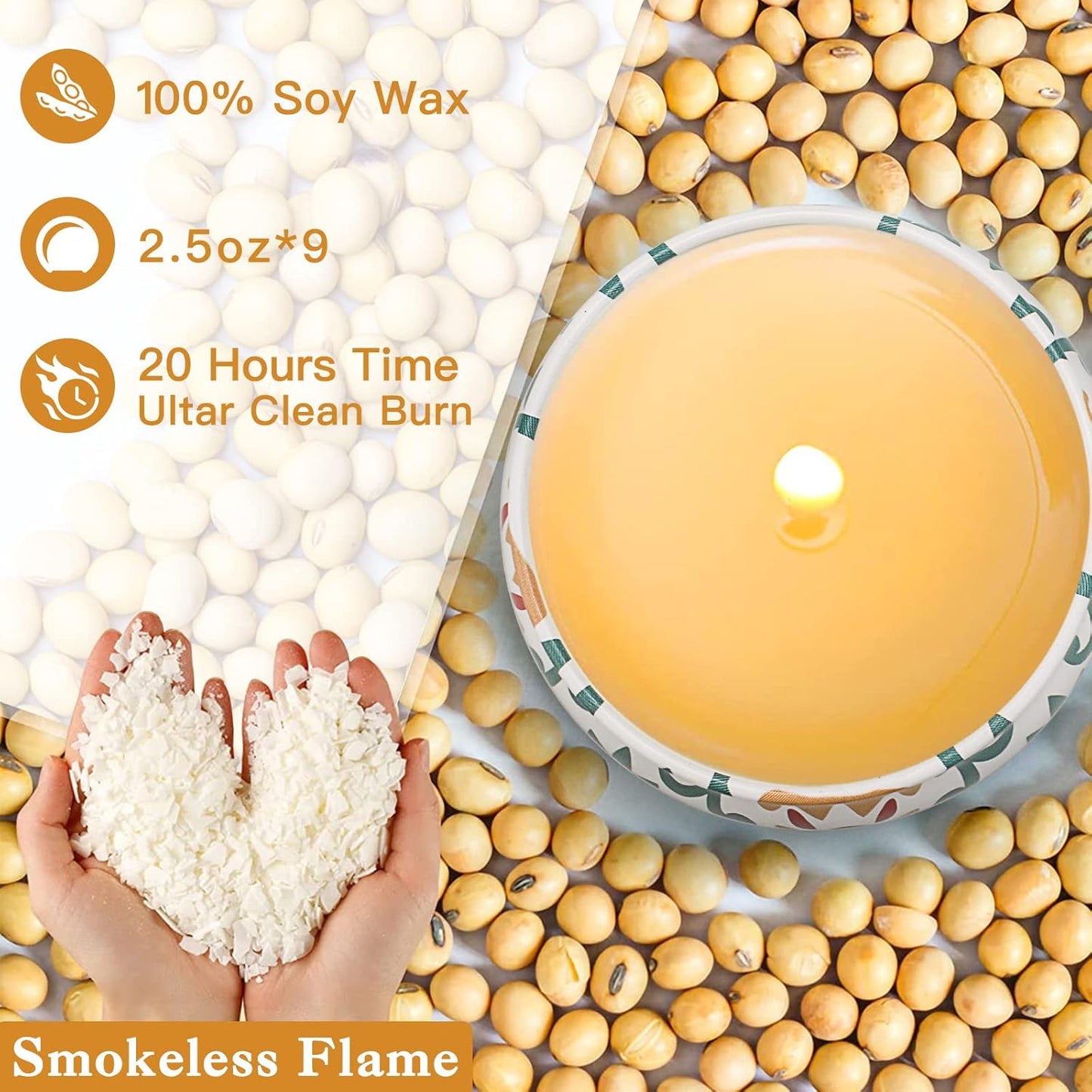 Candles Gifts for Women, 9 Pack Candles for Home Scented, Soy Scented Candle for Home, Aromatherapy Candle Gifts Set for Christmas, Birthday, Mothers Day, Valentine's Day