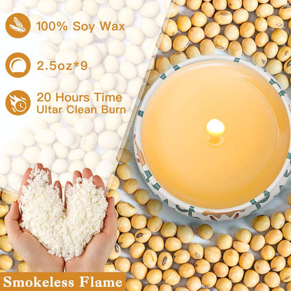 Candles Gifts for Women, 9 Pack Candles for Home Scented, Soy Scented Candle for Home, Aromatherapy Candle Gifts Set for Christmas, Birthday, Mothers Day, Valentine's Day