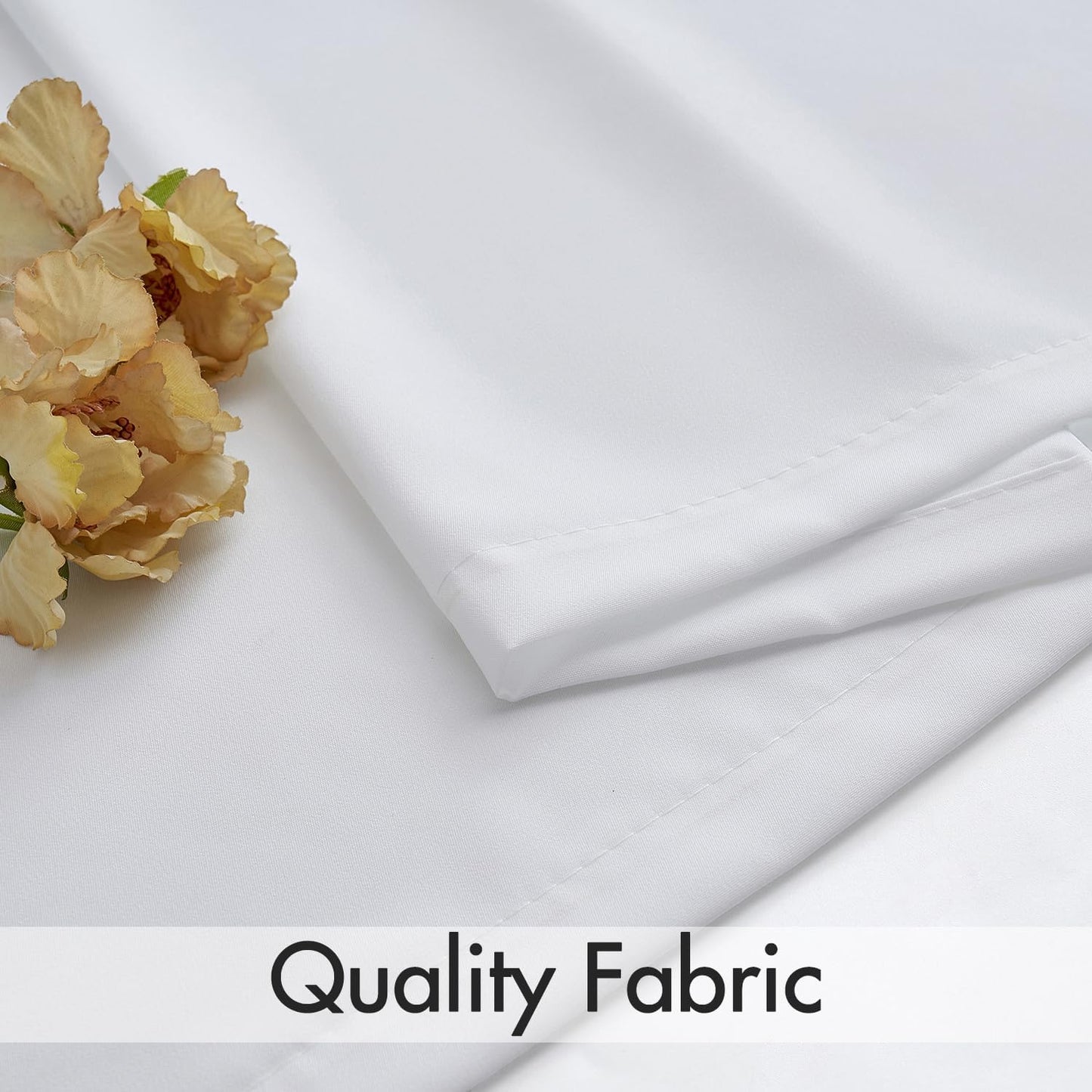 MIULEE White Privacy Sheer Curtains That Let Light in 90 Inches Long Non-See-Through Semi Sheer Curtains Light Filtering Window Curtain Drapes for Living Room Bedroom 2 Panels Set 42 X 90