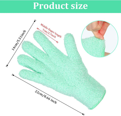 Ouligay Microfiber Gloves for Plant Dusting, Reusable Washable Micro Fiber Cleaning Gloves Mittens Dusting Glove Dust Cloth Glove for Plants Leaf House Indoor Cars Blinds Lamps