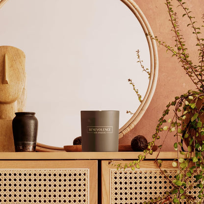 Benevolence LA Scented Candle Gift Set – 4-Pack Soy Candles with Wood Wicks – Rose & Sandalwood, Wild Lavender, Eucalyptus & Chamomile, Lemongrass & Basil – 8oz Each – Aromatherapy & Home Fragrance