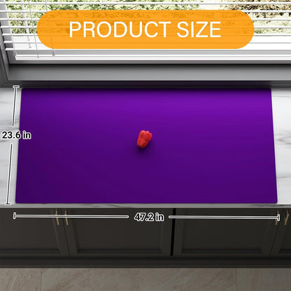 Quality Silicone Table Mat 47x24 Inch - High Heat Resistant (Lab Tested 482°F), Non-Slip Oil-Resistant Surface for Baking & DIY | Waterproof & Easy Clean (Purple)