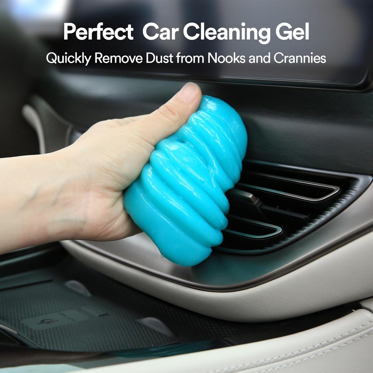 PULIDIKI Car Cleaning Gel for Car Detailing Putty Car Slime Cleaner Car Interior Cleaner Car Cleaning Supplies Auto Cleaning Kits Car Putty Car Accessories Blue Orange (2Pack)