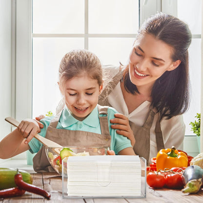 Acrylic Paper Towel Dispenser, Paper Towel Holder Countertop Clear Multi Trifold Napkin Holder, Suitable for Z-fold, C-fold or MultiFold Paper Towels for Bathroom, Toilet, Kitchen