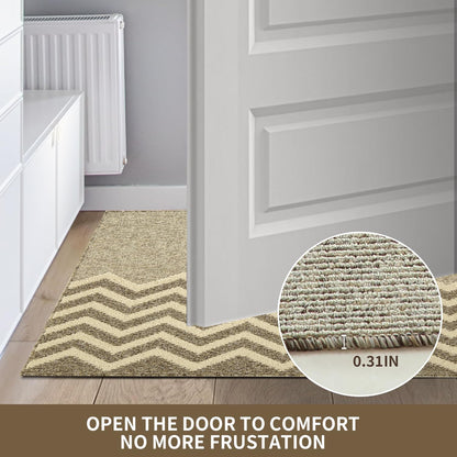 Indoor Doormat, Non-Slip Front Door Mats, Outdoor Welcome Mat Washable, Low Profile Indoor DoorMats for Entryway, Floor Inside Back Door Mats (32"x48")