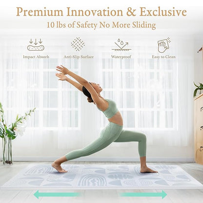 Super 1 Inch Thick Premium Quality Exercise & Baby Foam Play Mats - Expandable & Large Non-Toxic Odorless Floor Mat - 6 Tiles Spacious 6x4ft - Peel-Resistant - Foggy Gray