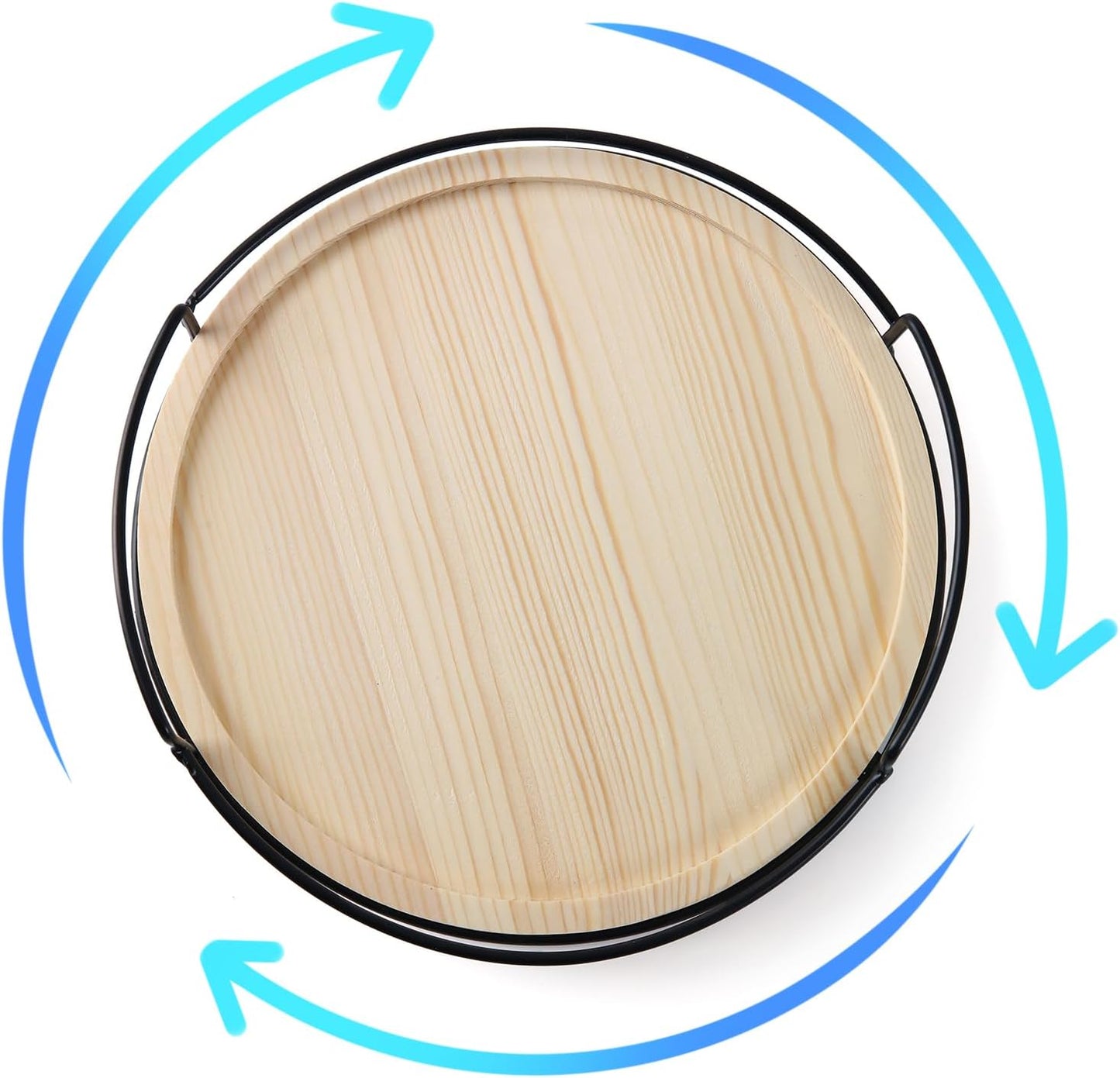 10" Wooden Lazy Susan,Round Wooden Lazy Susan Organization for Dining Table,Storage for Dining Table,Home Decor,Spices Organizer,1PC