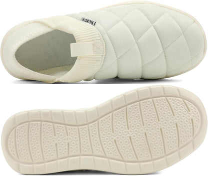 KUBUA Slippers for Men and Womens Indoor House Shoes Plush Slip on Outdoor Garden Loafers