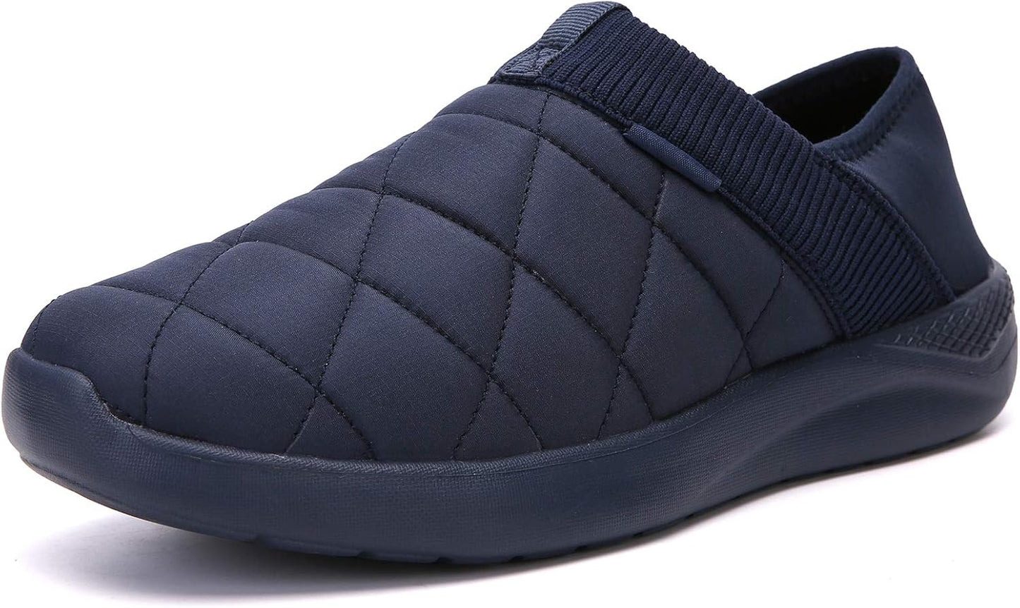 KUBUA Slippers for Men and Womens Indoor House Shoes Plush Slip on Outdoor Garden Loafers