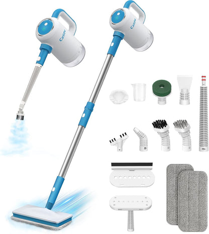 13-in-1 Steam Mop, Handheld Steam Cleaner for Home and Floor Cleaning, Floor Steamers for Hardwood and Tile with Attachments, Electric Mop for Grout Laminate Couch Clothes Carpet, Corded