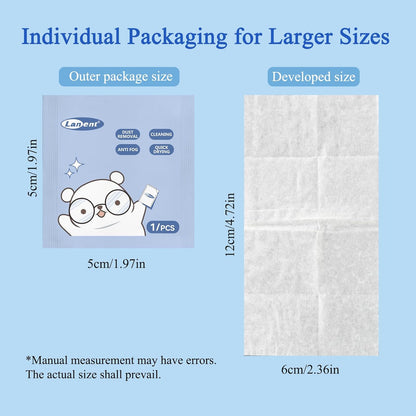 （200 PCS) Anti-Fog Lens Wipes Pre-Moistened Anti-Fog Wipes| Glasses Cleaner Safely Cleans Glasses, Sunglasses, Phone Screen, Electronics & Camera Lens