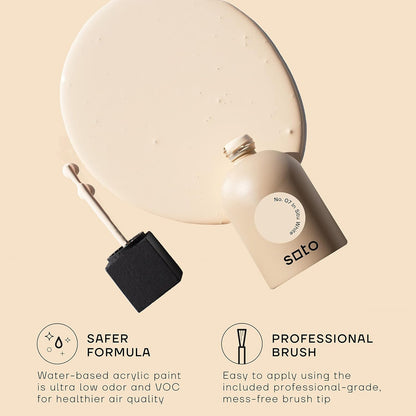 soto Paint Touch Up, No. 07 In Situ White (Warm Off-White) Quick Drying, Matte Finish, Super Adhesion, 1.5 Oz