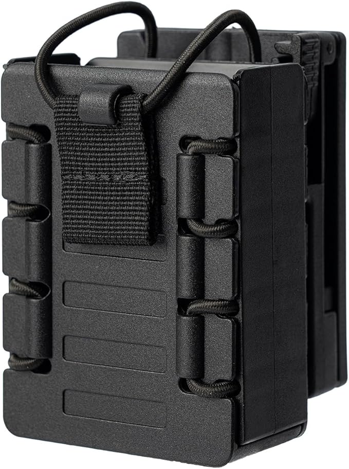 TACNEX Compact Radio Holster Polymer Walkie-Talkie Case w/Duty Belt/MOLLE Vest Clip Two Ways Radio Pouch Interphone Carrier Sheath for Police Law Enforcement Security Firefighter Rescue EMS EMT