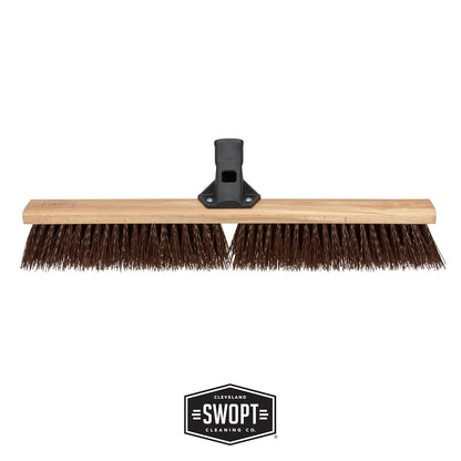 SWOPT 24” Premium Rough Surface Push Broom Head — Outdoor Push Broom for Driveways, Sidewalks, Patios — Cleaning Head Interchangeable with All SWOPT Cleaning Products for Efficient Cleaning & Storage