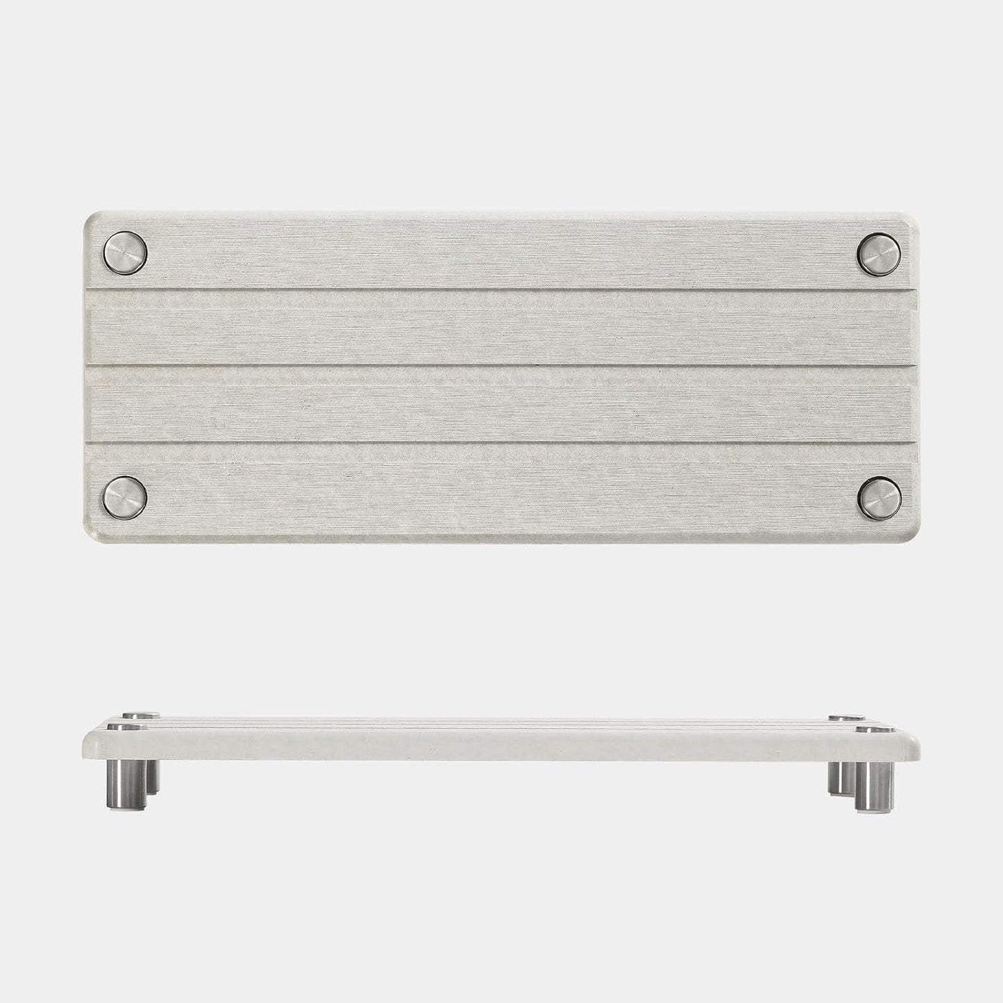 2 Pack Fast Drying Water Absorbing Diatomite Stone Mat Tray for Kitchen & Bathroom Counter - Instant Dry Sink Caddy Organizer - Vanity Holder for Soap and Sponge – Beige Gray 10" x 4"