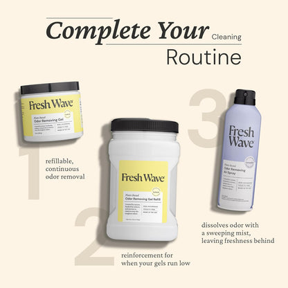 Fresh Wave Lemon Odor Removing Gel, 15 oz., Pack of 2 - Safer Odor Absorbers for Home, Natural Plant-Based Odor Eliminator, Every 15 oz. lasts 30-60 Days, For Cooking, Trash & Pets