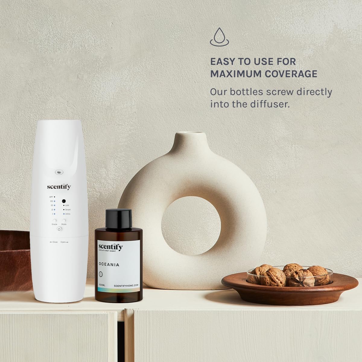 Scentify Oceania Aroma Oil Refill Scent for Oil Diffusers - Orange, Apple, White Tea, Lavender Scents - Luxurious Relaxing Aromatherapy Diffuser Fragrance 100ml, 3.38 oz