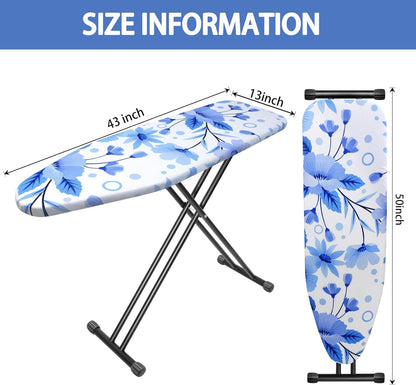 Ironing Board, Compact and Space Saver Ironing Board, Extra Wide Ironing Area with Extra Thick Heavy Duty Padded Cover, Stable Structure, Easy to Fold,Height Adjustable