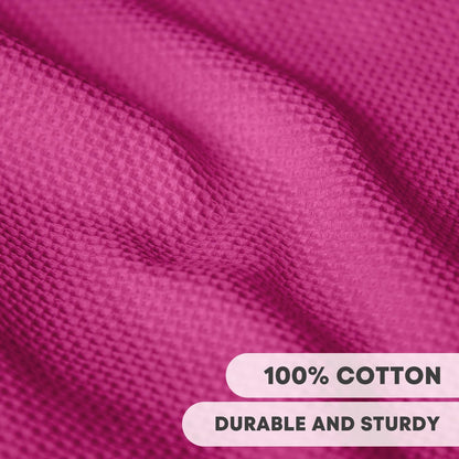 Artoid Mode 100% Cotton Rose Red Waffle Weave Kitchen Dish Cloths, 12x12 Inch Ultra Soft Absorbent Quick Drying Kitchen Dish Towels Set of 6