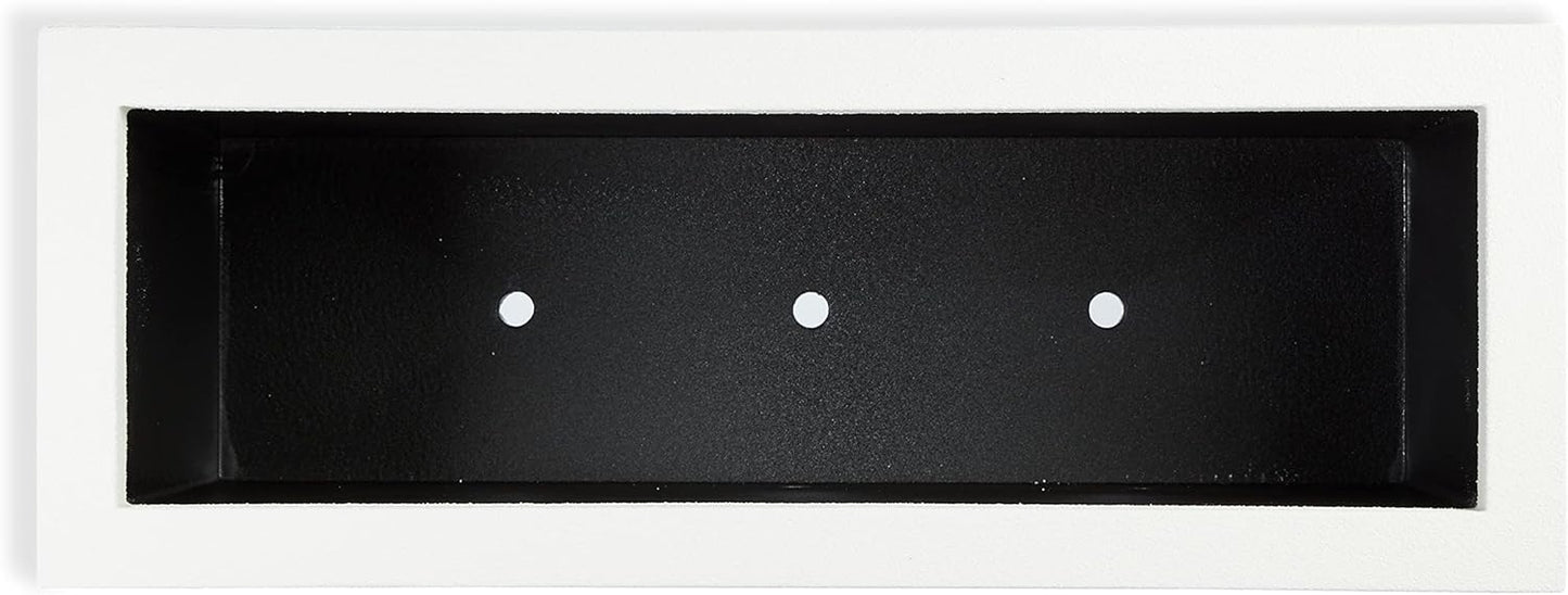 PolyStone Milan Tall Modern Outdoor/Indoor Rectangular Trough Planter, 46" L X 17" W X 19" H, Lightweight, Heavy Duty, Weather Resistant, Polymer Finish, Commercial and Residential (White)