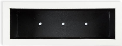 PolyStone Milan Tall Modern Outdoor/Indoor Rectangular Trough Planter, 46" L X 17" W X 19" H, Lightweight, Heavy Duty, Weather Resistant, Polymer Finish, Commercial and Residential (White)