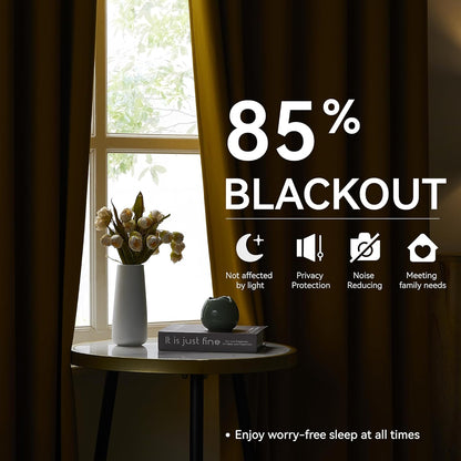 Yellow Window Curtain Panels 96 Inches Long 2 Panels Set-Pinch Pleated Room Darkening Solid Gold Curtains for Living Room Sun Room with Hooks, Soft & Vertical Modern Lush Decor,40x96 Inch