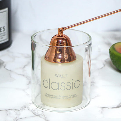 Lsnisni 4 in 1 Candle Accessory Set - Wick Cutter, Snuffer, Dipper & Electric Lighter - Gifts for Candle Lovers (Champagne)