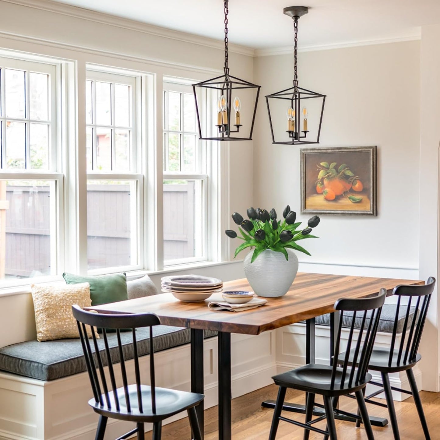 15pcs Artificial Tulips Flowers, Fake Tulips Real Touch, Faux Latex Tulips Bouquets, for Party Wedding Home Room Decoration (Black)