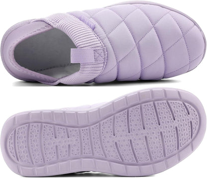 KUBUA Slippers for Men and Womens Indoor House Shoes Plush Slip on Outdoor Garden Loafers