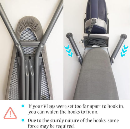 Wall Mounted Ironing Board Rack Electric Iron Holder Household Bathroom Shelf