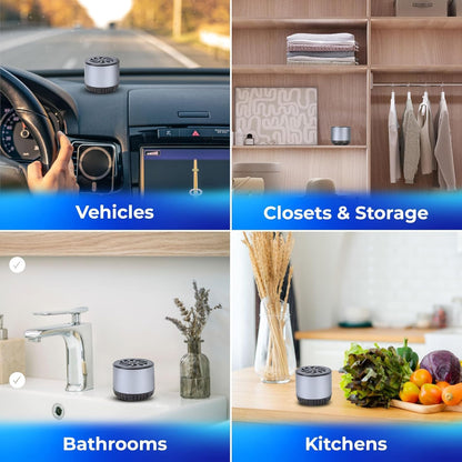 Refrigerator Deodorizer - Double Pack - Fridge Smell Eliminator Lasts for 10 Years -18ft3 Capacity Strong Fridge Odor Absorber, Eliminator & Air Purifier - More Effective Than Baking Soda