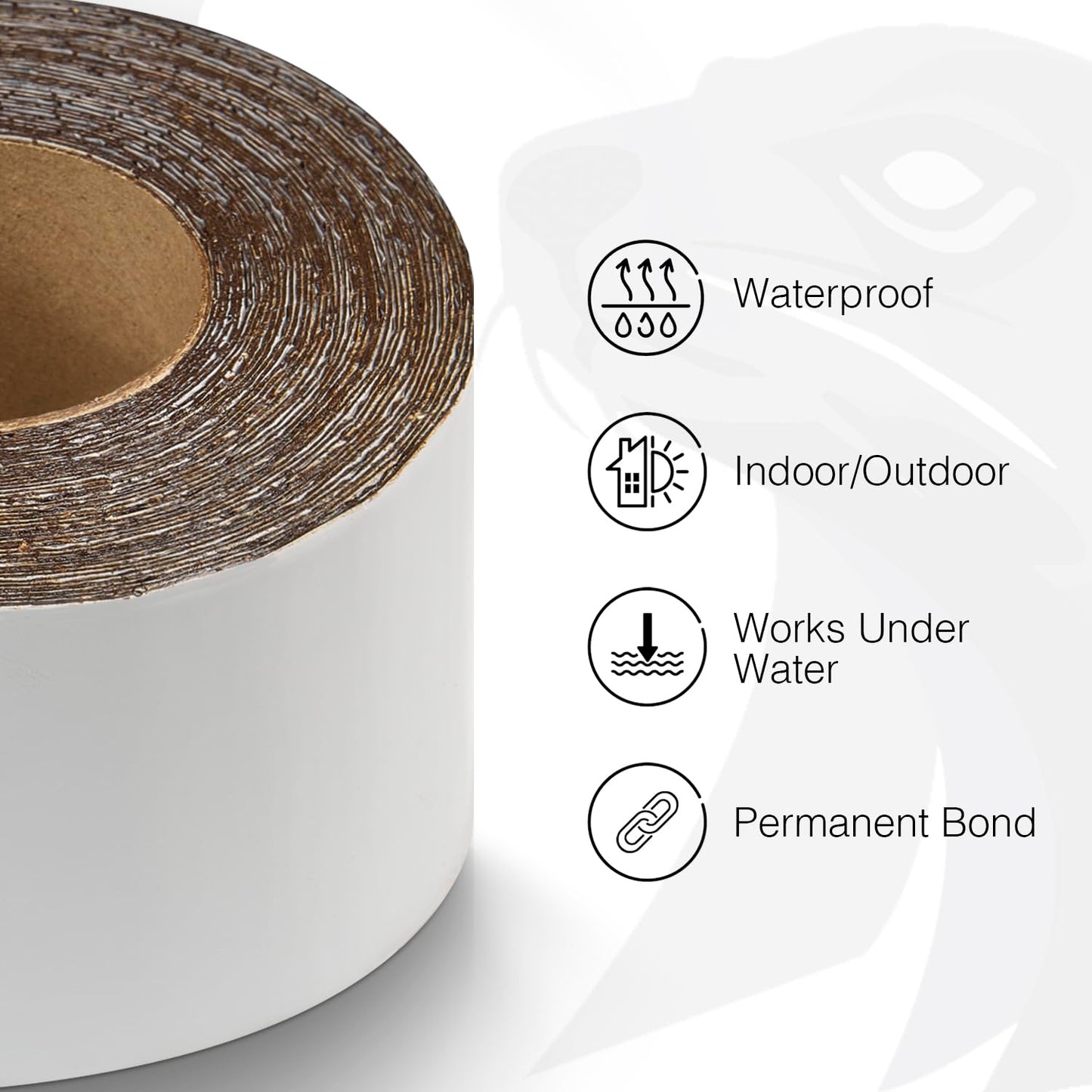 White RV Roof Sealant Tape, 8" x 10' Waterproof Repair Seal Tape – Extra Thick, UV-Resistant, Weatherproof Patch for Permanent Leak Sealing on RVs, Trailers, and Mobile Homes