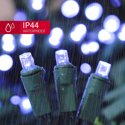 100 Count Cool White -String Lights - 21.6FT LED Christmas Lights, Mini led Lights for Indoor Outdoor Home Holiday Party Wedding Independence Day Decoration