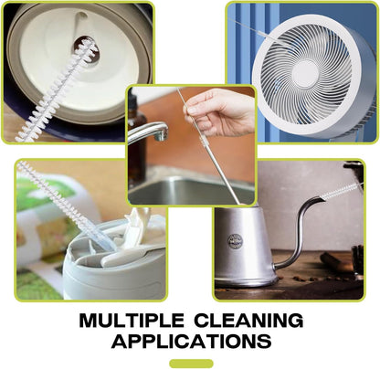 Reusable Straw Cleaner Brush Set - 8PCS Extra Long 12 inch Metal Straw Cleaning Brushes for Tumbler, Sippy Cup, Water Bottles, Pipes