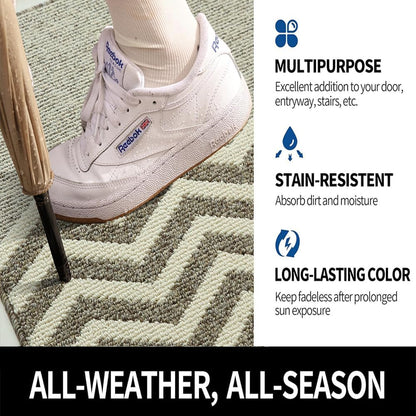 Indoor Doormat, Non-Slip Front Door Mats, Outdoor Welcome Mat Washable, Low Profile Indoor DoorMats for Entryway, Floor Inside Back Door Mats (23"x35")