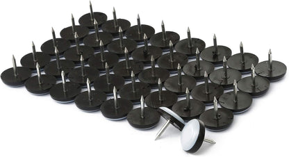 Furniture Glides Sliders-Furnigear PTFE (Teflon) Chair Leg Movers Sliders for Carpet Surface - Move Your Furniture Easy & Safely - Best Floor Protector (3/4" Nail, 40pack, not for Wood Floors)