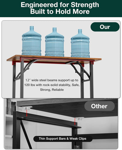 Frylr Small Folding Computer Desk – Portable 35.8 Inch Foldable Laptop Table, Collapsible and Compact for Easy Storage and Fast Setup, Lightweight for Small Spaces, Craft and Study Use, Rustic Brown