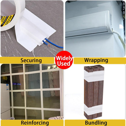 3Pack Duct Tape Heavy Duty Single Sided, Strong Adhesive High Strength, Waterproof Mesh Tape for Indoor Outdoor Repairing Sealing Bonding, Easy Use Hand Tearable, 3.15 Inch x 33 Feet, White