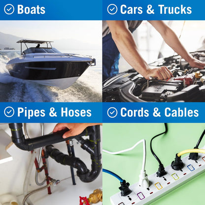 Clear Heavy Duty Silicone Tape, Self-Fusing Rubber Hose and Plumbing Water Pipe Repair Seal, Coax Electrical or Waterproof Tape for Leaks, 15ft