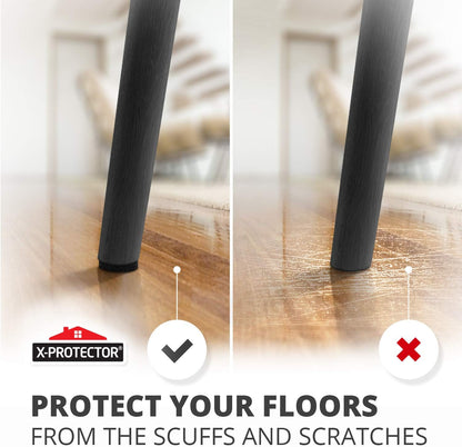 Felt Furniture Pads 235 PCS X-Protector! Huge Quantity of Black Furniture Pads for Hardwood Floors with Many Big Sizes – Your Ideal Wood Floor Protectors for Furniture.