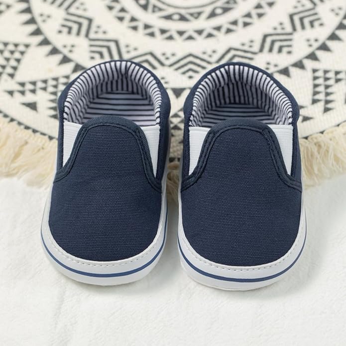 Morbido Infant Baby Boys Girls Canvas Sneaker Toddler Slip On Anti Skid Newborn First Walkers Candy Shoes for 0-18 Months