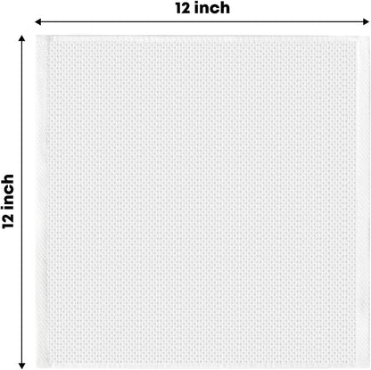 Artoid Mode 100% Cotton White Waffle Weave Kitchen Dish Cloths, 12x12 Inch Ultra Soft Absorbent Quick Drying Kitchen Dish Towels Set of 6