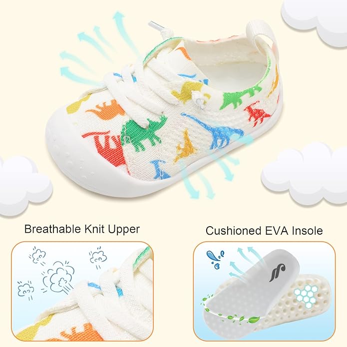 JIASUQI Baby Shoes for Toddler Boys Girls Sneakers Slip on Walking Shoes for Babies